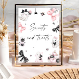 Poster Doces e Tratamentos de Boo Halloween