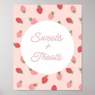 Poster Doces e Tratamentos de Festa de aniversário de Mor