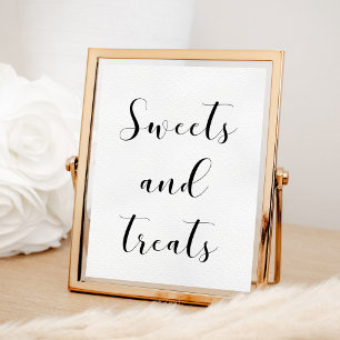 Poster Doces elegantes e deleites que wedding o sinal