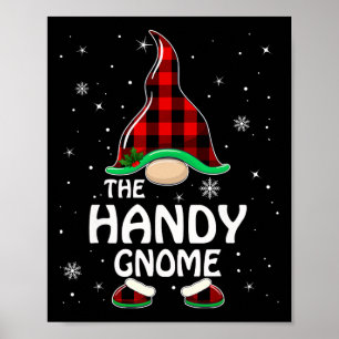 Poster Docy Gnomo Buffalo Xadrez Matching Family Christma