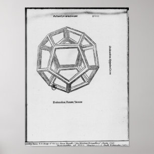 Póster Dodecahedron, 'de De Divina Proportione'