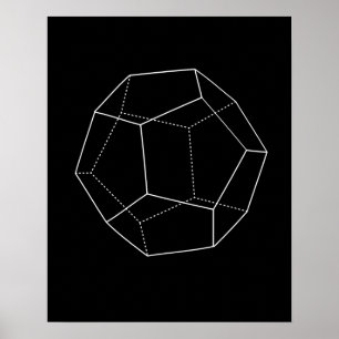 Poster Dodecahedron preto
