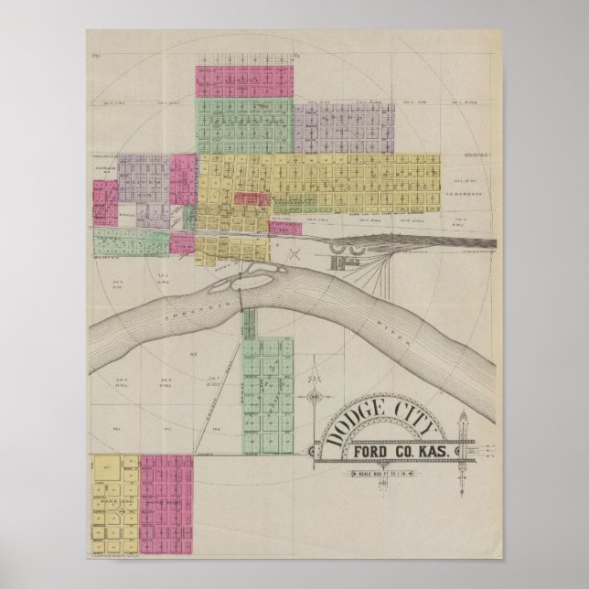 Poster Dodge City, Ford County, Kansas (Frente)