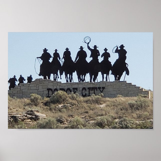 Poster Dodge City, Kansas - Cidade Ocidental Selvagem (Frente)