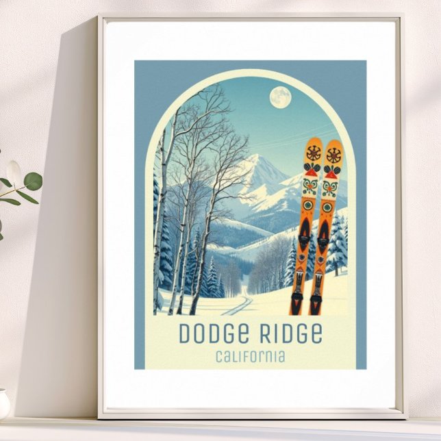 Poster Dodge Ridge Mountain California ski resort  (Criador carregado)
