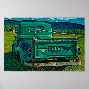 Póster Dodge verde
