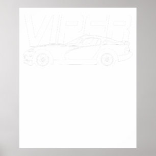 Poster Dodge Viper 1996 Gts Listras