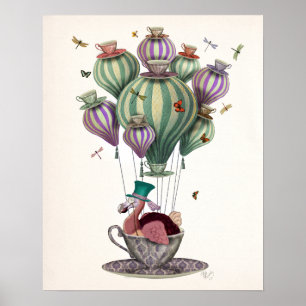 Poster Dodo Balloon com Dragonflies