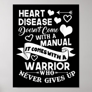 Poster Doença Cardíaca Não Vem Com Um Guerreiro Manual