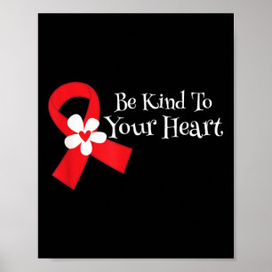 Poster Doença cardíaca Sensibilização Camisa Saúde Cardía