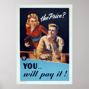 Poster Doença da sífilis médica da Vintage