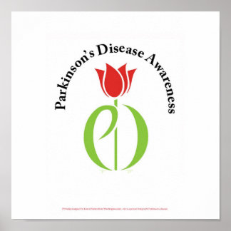 Póster doença de parkinson, doença de parkinsons, tulipa,