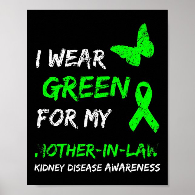 Poster Doença Eu Visto Verde Para Minha Fita-De-Lei (Frente)