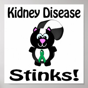 Poster Doença renal cheira a Design de consciência Skun