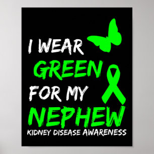 Poster Doença Renal Eu Visto Verde Para Minha Fita Do Sob