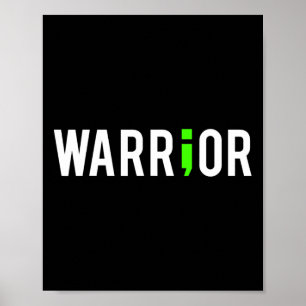 Poster Doente Mental Semi Colon Warrior Design para S