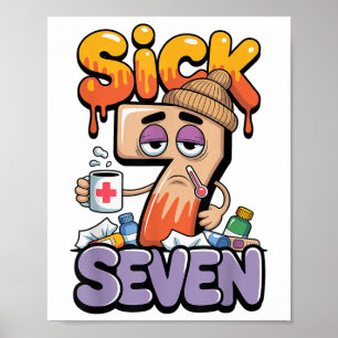 Poster Doente Sete Seis Sete 6 7 Engraçado 67 Gíria Gen A