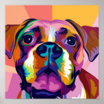 Poster Dog Art Presente | Presente de Pop de boxer<br><div class="desc">Dog Art Presente | Presente de Pop de boxer</div>