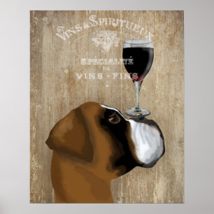Poster Dog Au Vin Boxer