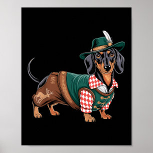 Poster Dog Dachshund Bavarian Weiner Sausado _7
