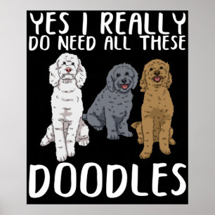 Poster Dog Doodle Mãe Oferece Pai Labradoodle Doodle