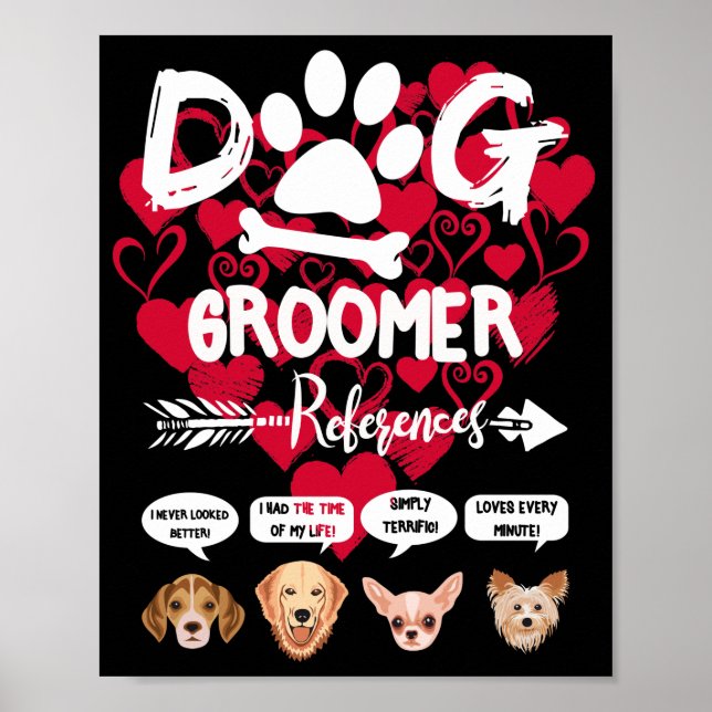 Poster Dog Groomer Gift Reference Grooming Dog Salon Spa (Frente)