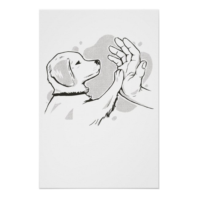 Póster Dog high five (Frente)