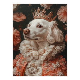 Póster Dog in Royal Attire. Elegant Dog Portrait - Royal