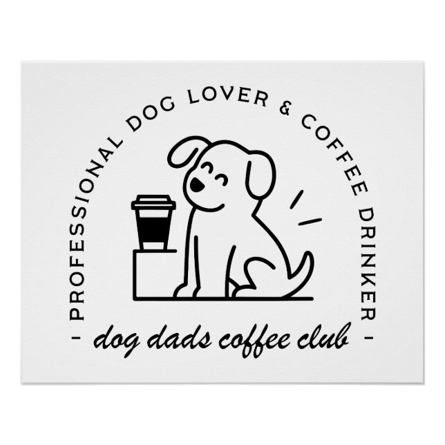 Póster Dog owner and coffee lover dads club (Frente)
