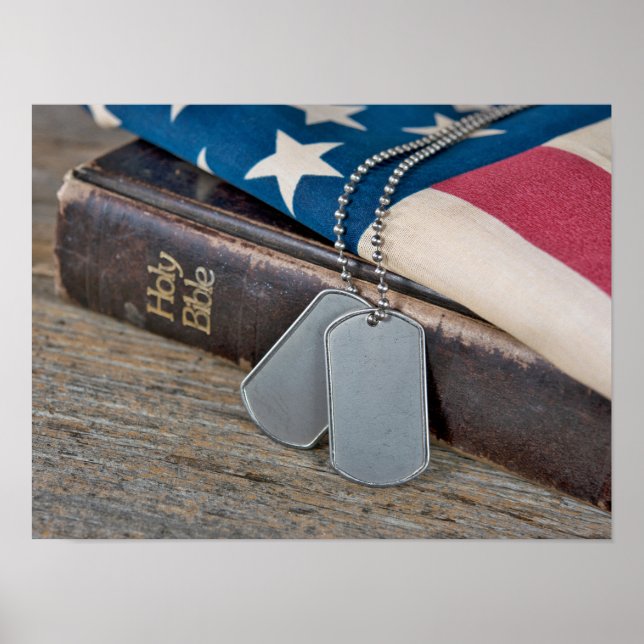 Póster Dog tags Americanos (Frente)