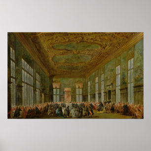 Póster Doge Alvise Mocenigo IV Dando um Banquete