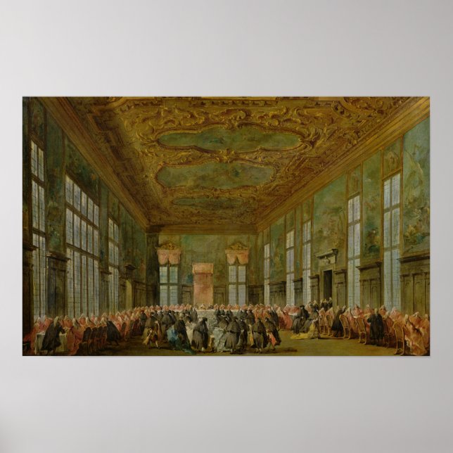 Póster Doge Alvise Mocenigo IV Dando um Banquete (Frente)