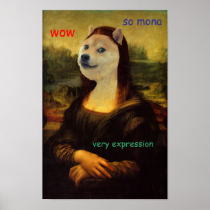 Póster Doge artístico de Mona Lisa