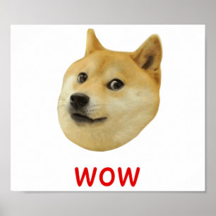 Póster Doge muito wow muito cão tal Shiba Shibe Inu