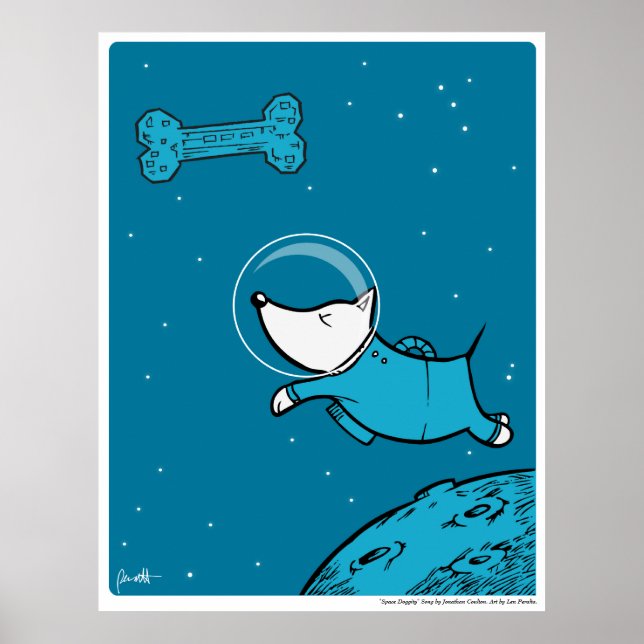 Póster Doggidade espacial (Frente)