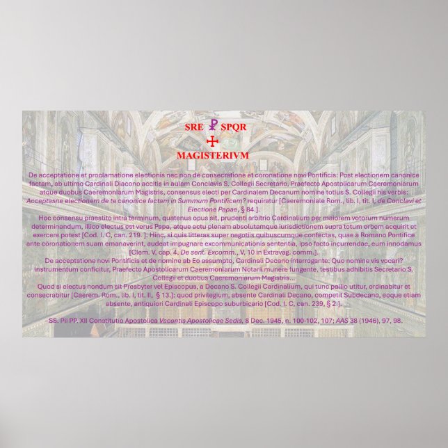 Poster Dogma de Pontificalidade (Frente)
