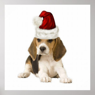 Póster Dogs~Original Ditzy Poster~Beagle~Christmas