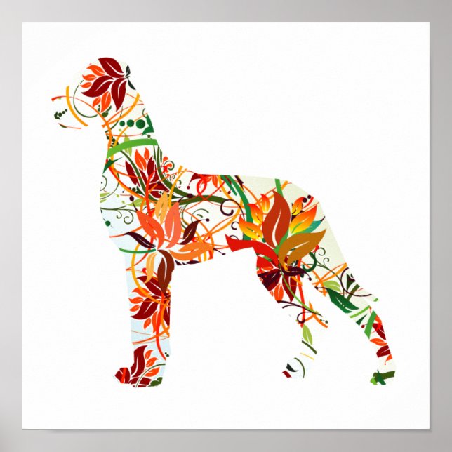 Póster Dogue Alemão de Outono (Frente)