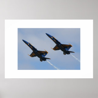 Poster Dois ângulos azuis