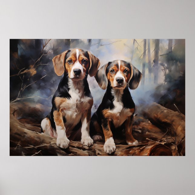 Poster Dois Beagle (Frente)