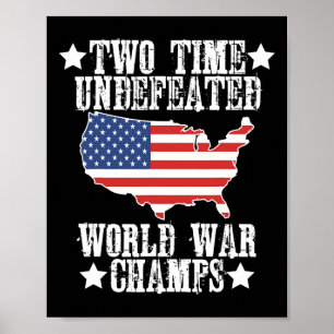 Poster Dois Campeões da Guerra Mundial Invencíveis