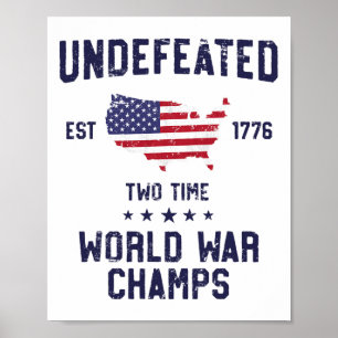 Poster Dois campeões da guerra mundial invencível T Shirt