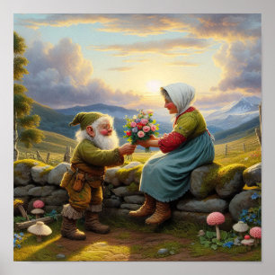 Poster Dois Caracteres Adultos Munchkin com Caráter Vinta
