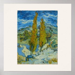 Poster Dois Choupos por Van Gogh - Paisagem da Provença