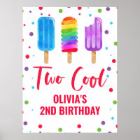 Dois Cool Aniversário de 2 anos Pirulito de Gelo A