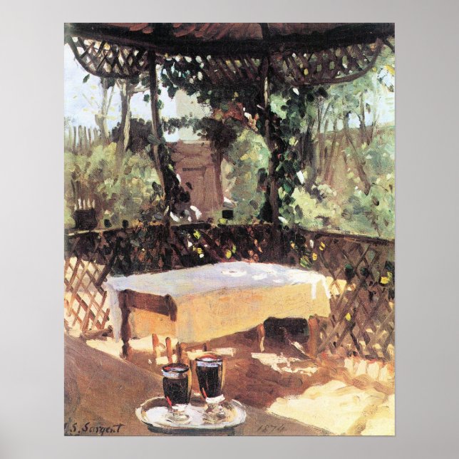 Poster Dois copos de vinho por John Singer Sargent (Frente)