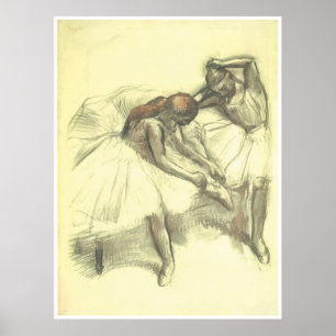 Póster Dois dançarinos, C. 1898-1903, Edgar Degas