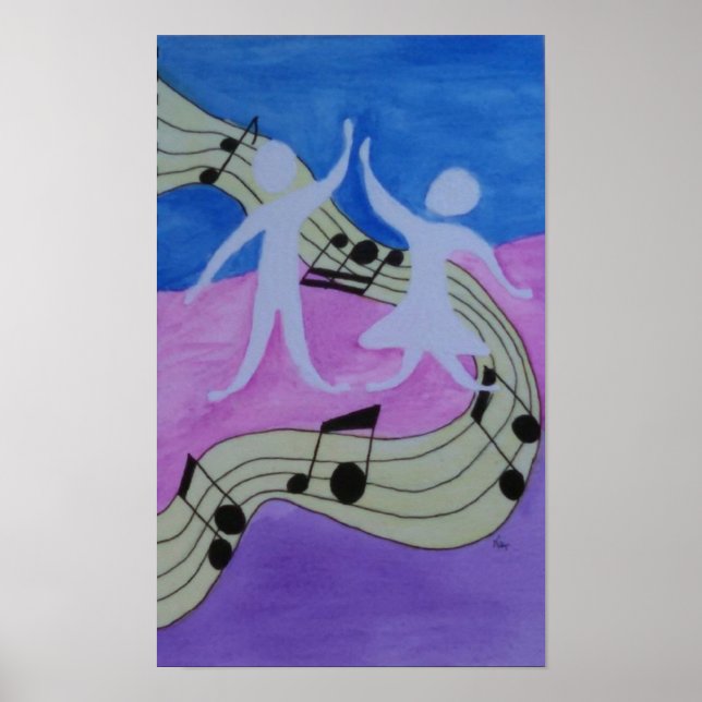 Poster Dois Dançarinos Dançam para a Música (Frente)