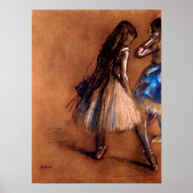 Poster Dois dançarinos de Edgar Degas (Frente)