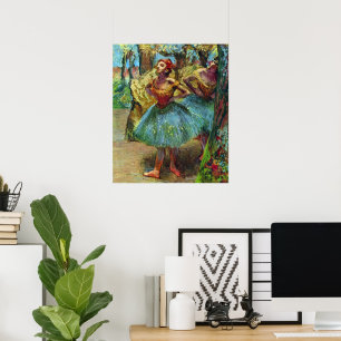Póster Dois Dançarinos de Edgar Degas, Arte de Balé Antig
